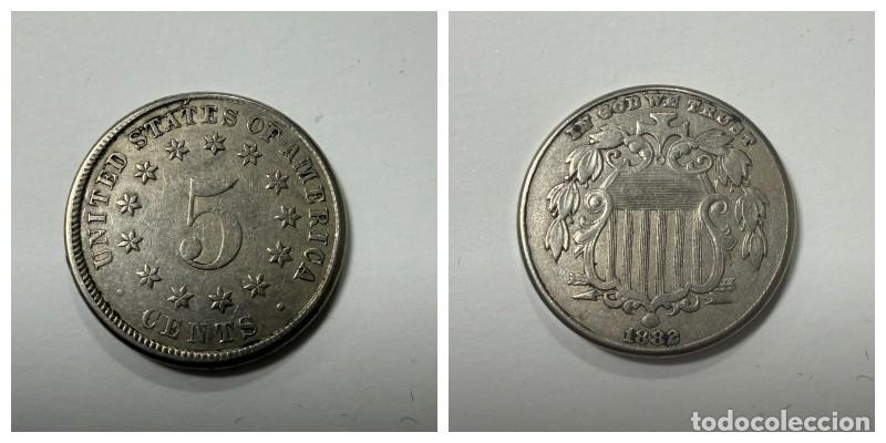 Monedas antiguas de Am&eacute;rica: MONEDA. U.S.A. 5 CENTS. 1882. VER FOTOS