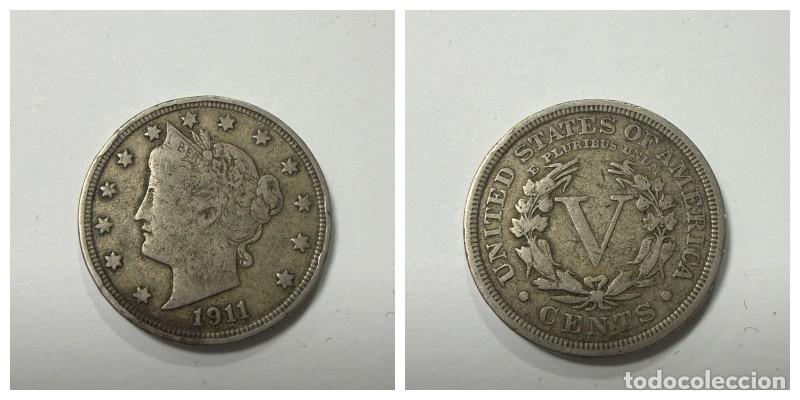 Monedas antiguas de Am&eacute;rica: MONEDA. U.S.A. 5 CENTS. 1911. VER FOTOS