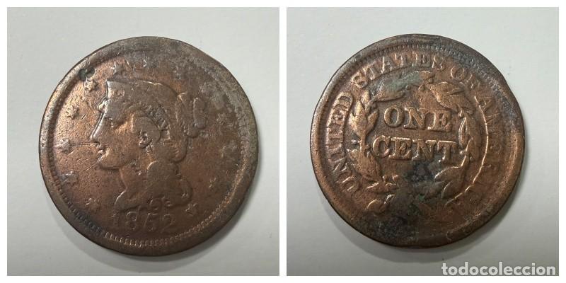 Monedas antiguas de Am&eacute;rica: MONEDA. U.S.A. 1 CENT. 1852. VER FOTOS