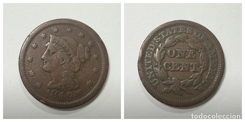 Monedas antiguas de Am&eacute;rica: MONEDA. U.S.A. 1 CENT. 1849. VER FOTOS