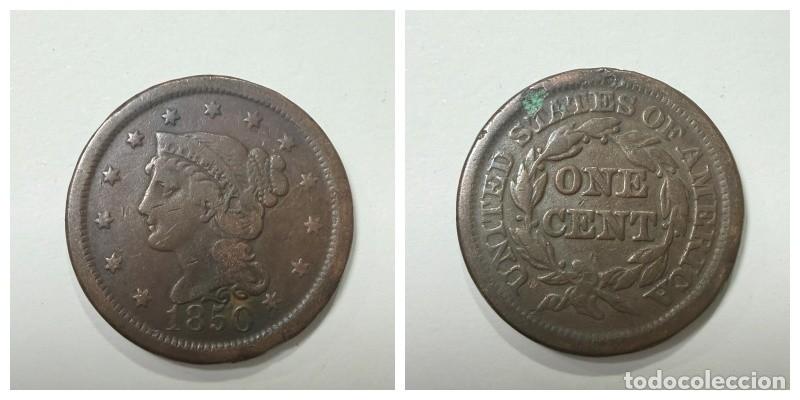 Monedas antiguas de Am&eacute;rica: MONEDA. U.S.A. 1 CENT. 1850. VER FOTOS
