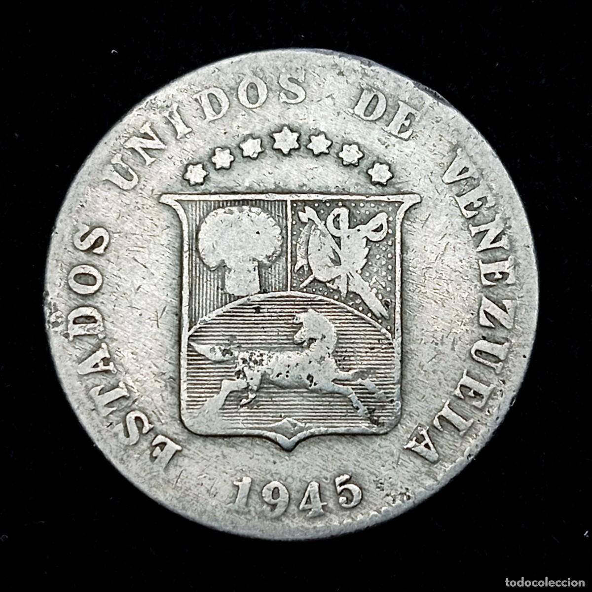 Monedas antiguas de Am&eacute;rica: ⚜️ BBF1 0. Venezuela. 12 1/2 c&eacute;ntimos 1945