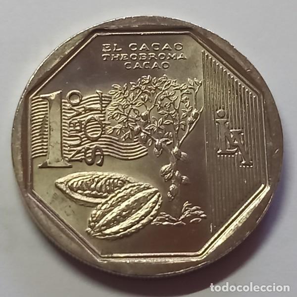 Monedas antiguas de Am&eacute;rica: PERU - 1 NUEVO SOL 2013 KM375 - Recursos naturales del Per&uacute;: Cacao