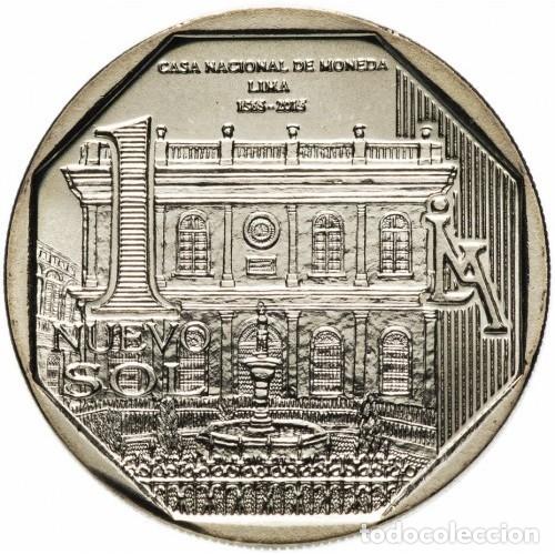 Monedas antiguas de Am&eacute;rica: PERU - 1 NUEVO SOL 2015 KM390 - 450 Aniversario - Ceca Nacional
