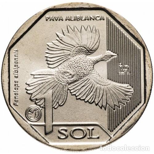 Monedas antiguas de Am&eacute;rica: PERU - 1 NUEVO SOL 2018 KM410 - Pava Aliblanca (Pen&eacute;lope albipennis)