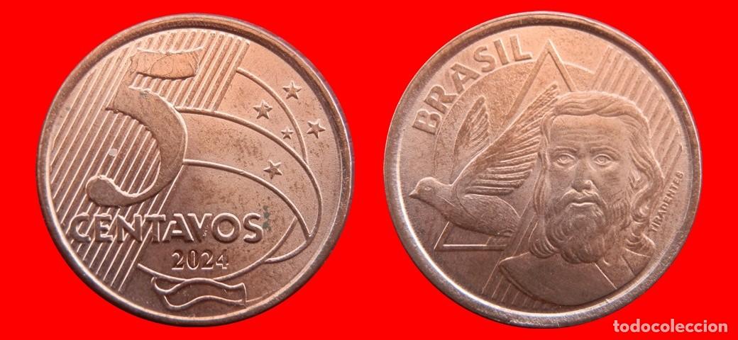 Monedas antiguas de Am&eacute;rica: 5 CENTAVOS 2024 BRASIL-150125