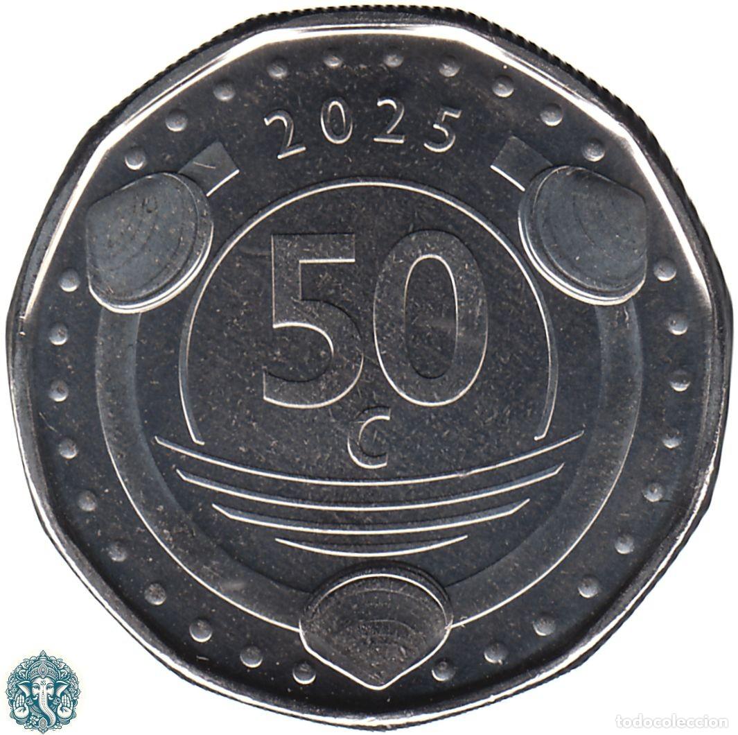 Monedas antiguas de Am&eacute;rica: SAN MART&Iacute;N 50 Centavos 2025 KM#- SINT MAARTEN