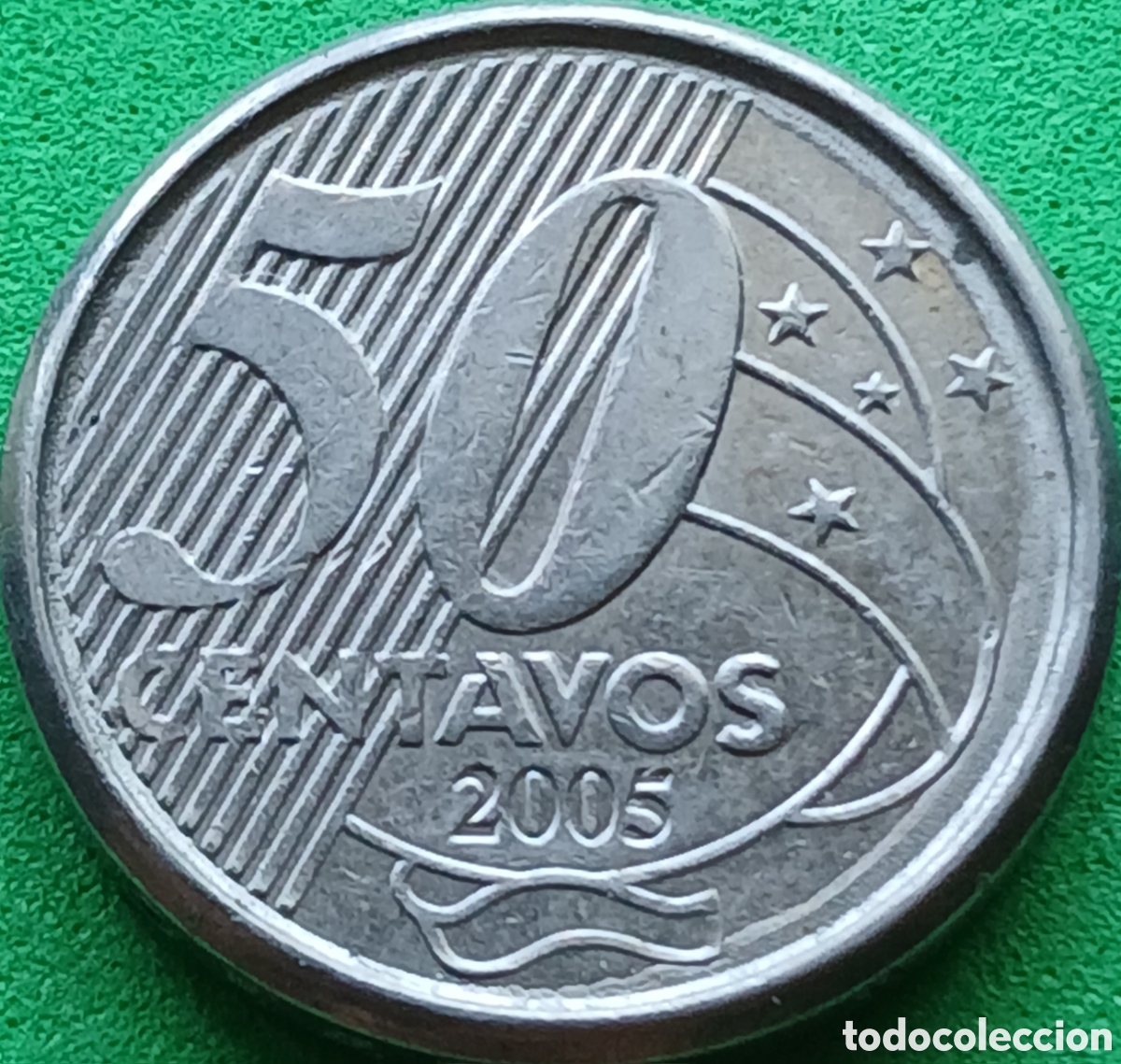 Monedas antiguas de Am&eacute;rica: Brasil 50 centavos 2005 km#651a