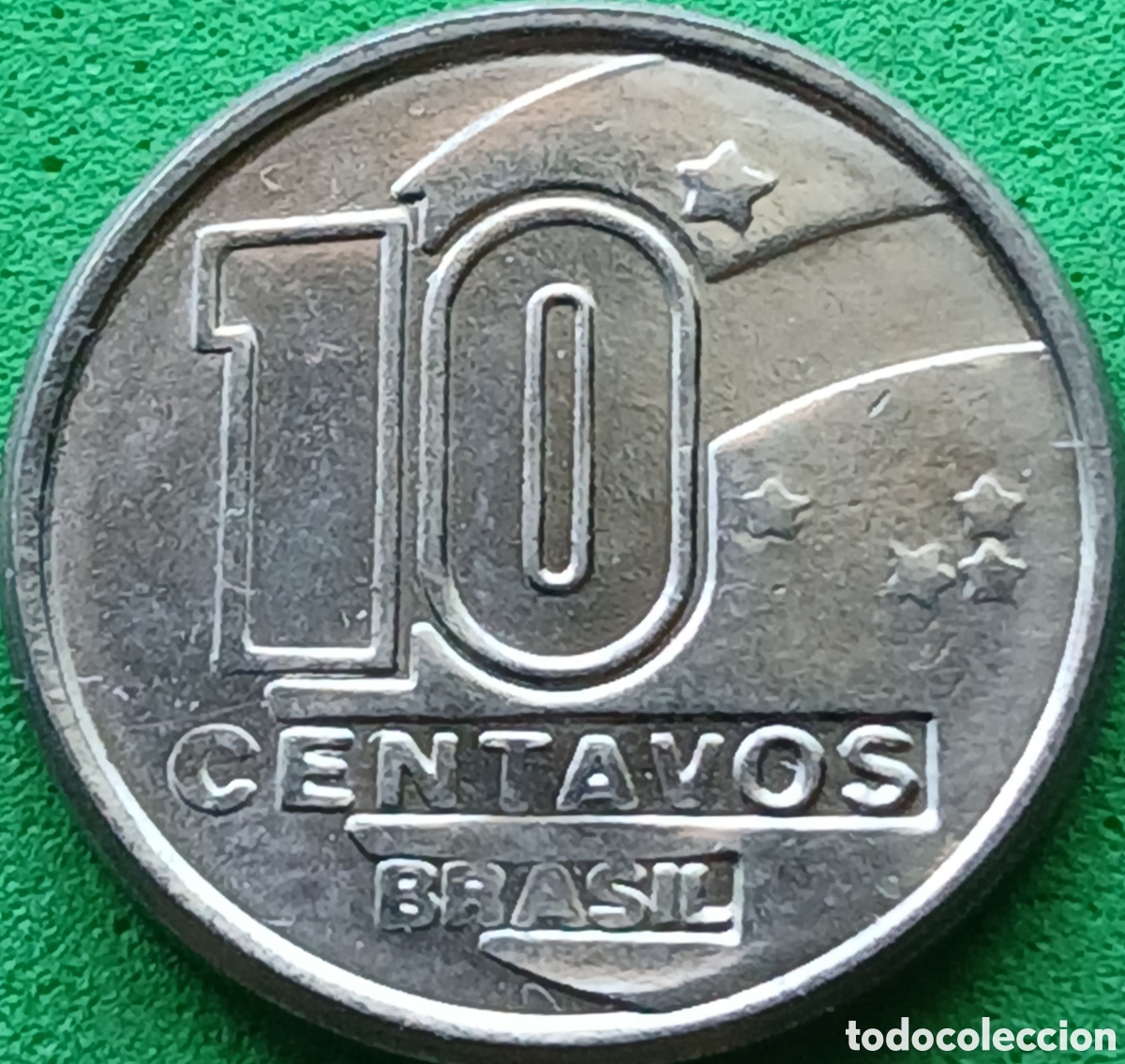 Monedas antiguas de Am&eacute;rica: Brasil 10 centavos 1990 km#613