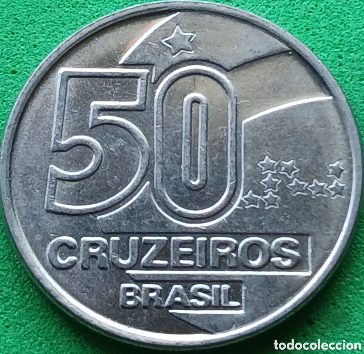 Monedas antiguas de Am&eacute;rica: Brasil 50 cruzeiros 1990 km#620 poco com&uacute;n