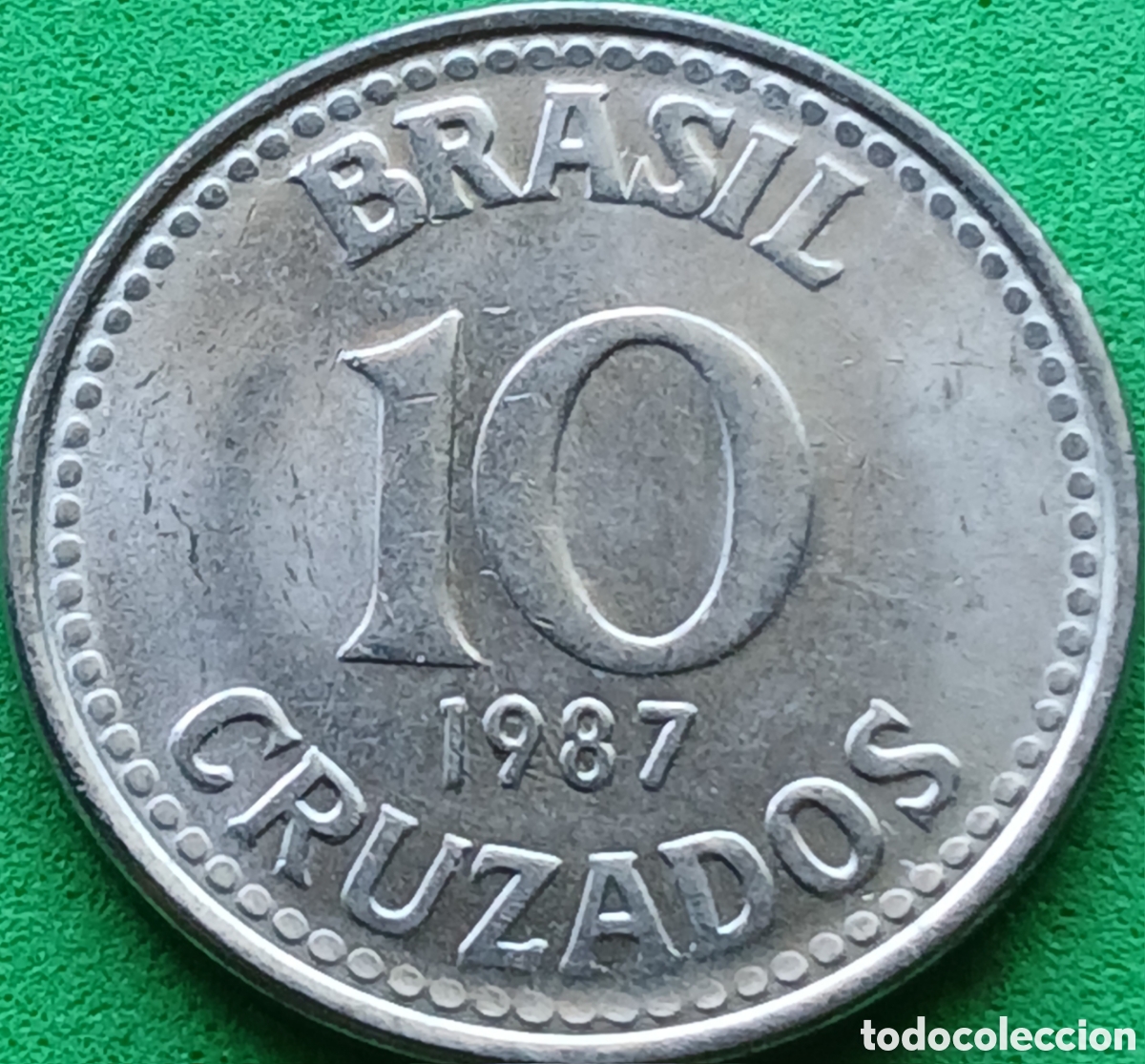 Monedas antiguas de Am&eacute;rica: Brasil 10 cruzados 1987 km#607