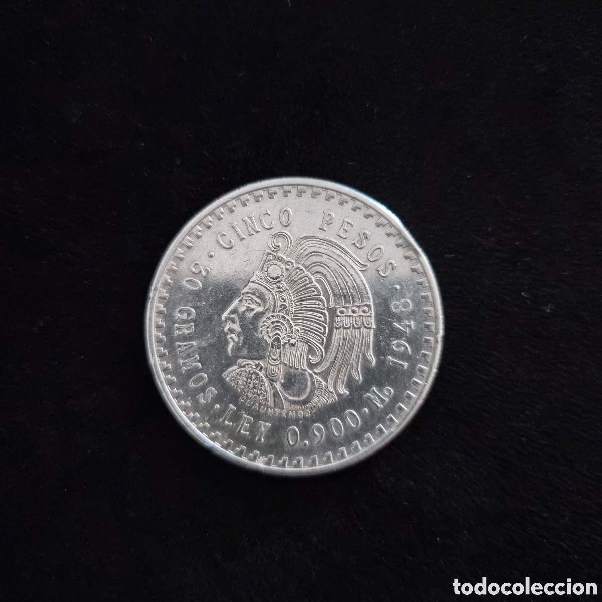 Monedas antiguas de Am&eacute;rica: Moneda 5 pesos Mexico plata 1948