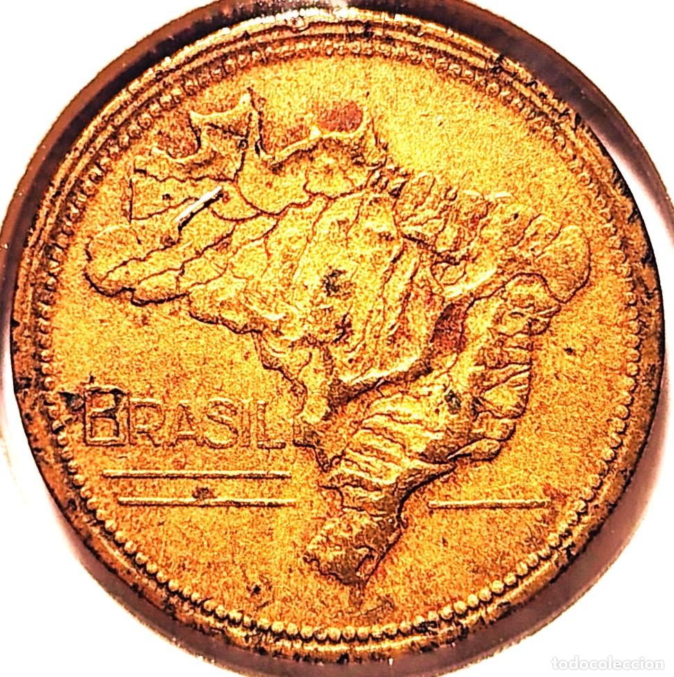 Monedas antiguas de Am&eacute;rica: BRASIL (1942-1986) - 1 CRUCEIRO 1945 - A - 6,92 GR. BRONCE DE ALUMINIO - DIAMETRO 22,90 mm - KM#558