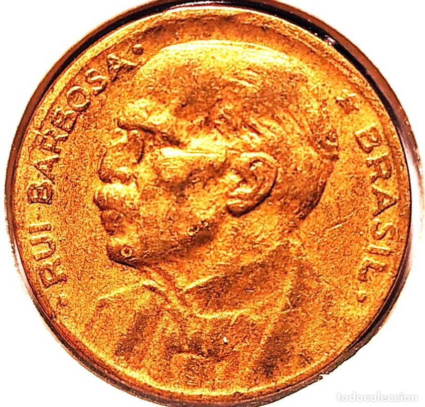 Monedas antiguas de Am&eacute;rica: BRASIL (1942-1986) - 20 CENTAVOS 1954 - RUY BARBOSA - A - 4 GR. ALUMINIO-BRONCE - DIAMETRO 19,26 mm