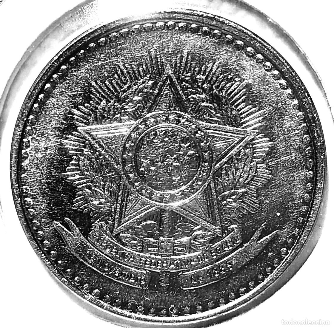 Monedas antiguas de Am&eacute;rica: BRASIL (1986-1988) - 5 CRUZADOS 1987 - CRUZADO - A - 5,21 GR. ACERO INOXIDABLE - DIAMETRO 25 mm