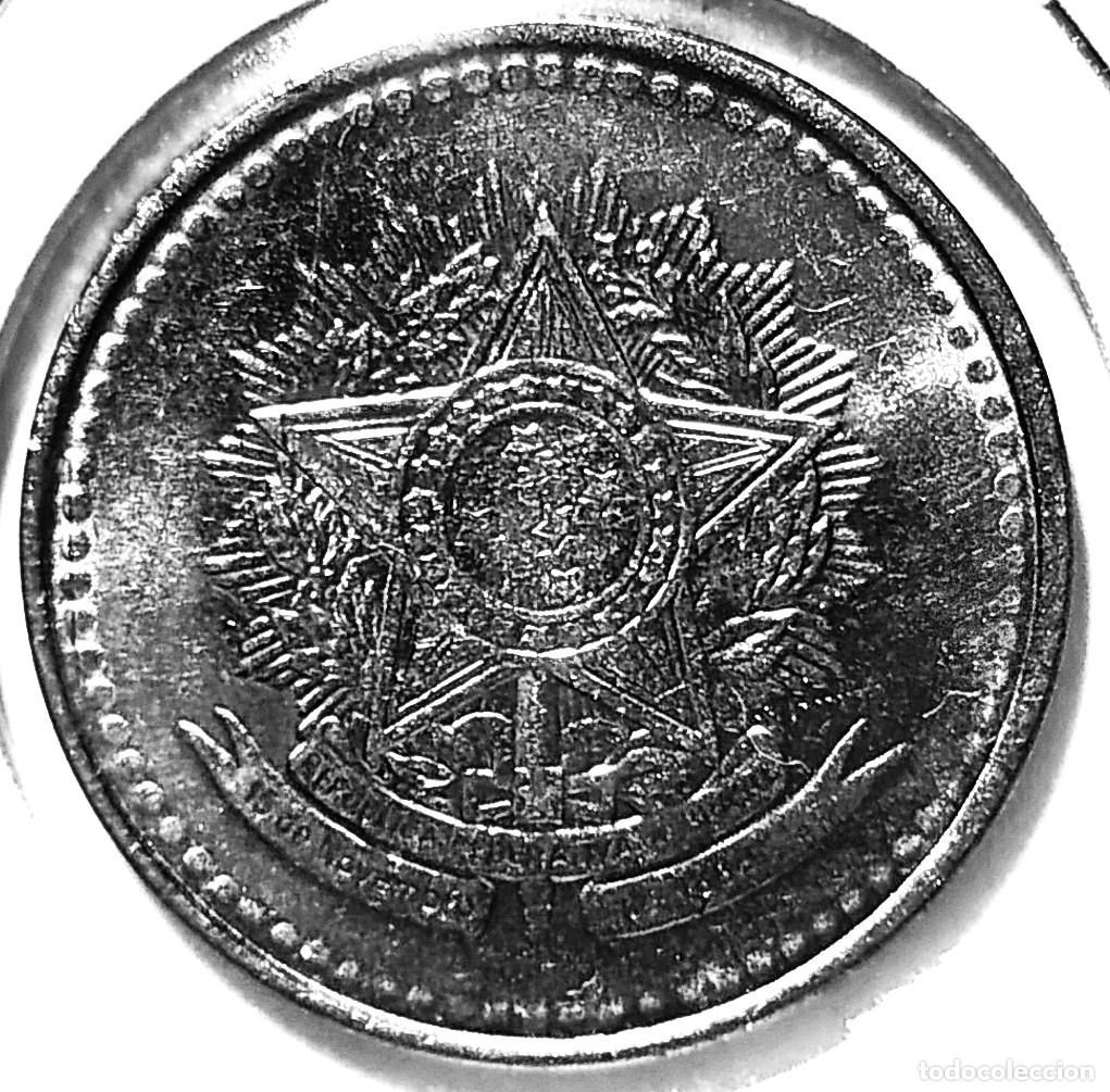 Monedas antiguas de Am&eacute;rica: BRASIL (1986-1988) - 10 CRUZADOS 1988 - CRUZADO - A - 6,06 GR. ACERO INOXIDABLE - DIAMETRO 27 mm