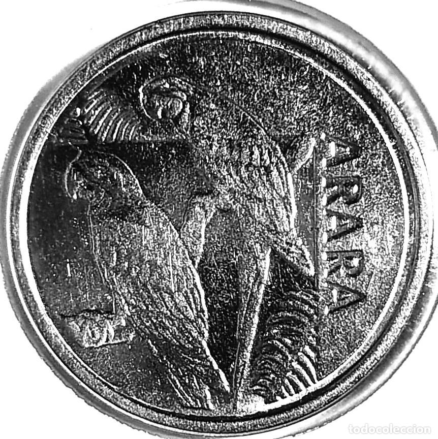 Monedas antiguas de Am&eacute;rica: BRASIL (1990-1993) - 5 CRUCEIROS 1993 - ARARA - A - 3,27 GR. ACERO INOXIDABLE - DIAMETRO 21 mm