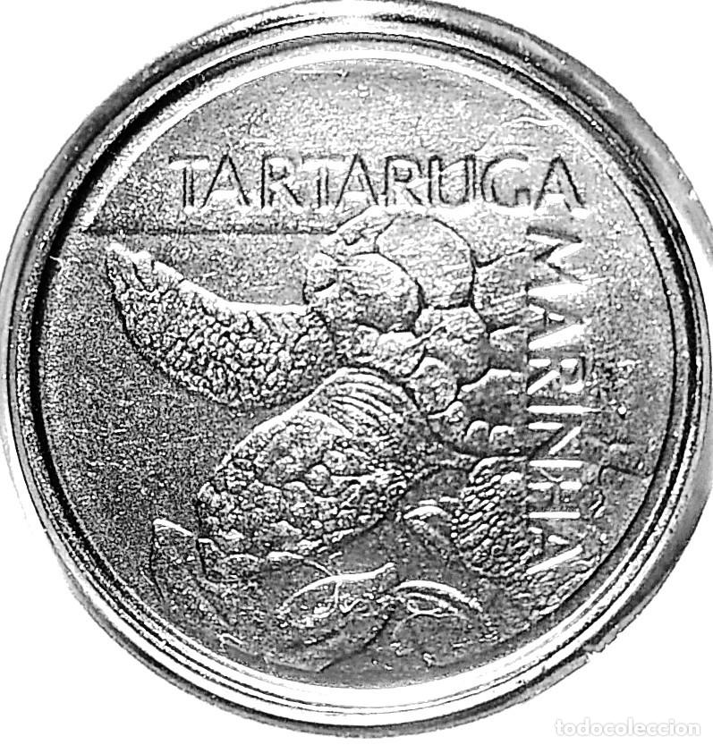 Monedas antiguas de Am&eacute;rica: BRASIL (1990-1993) - 500 CRUCEIROS 1993 - TORTUGA MARINA - A - 2,66 GR. ACERO INOXIDABLE