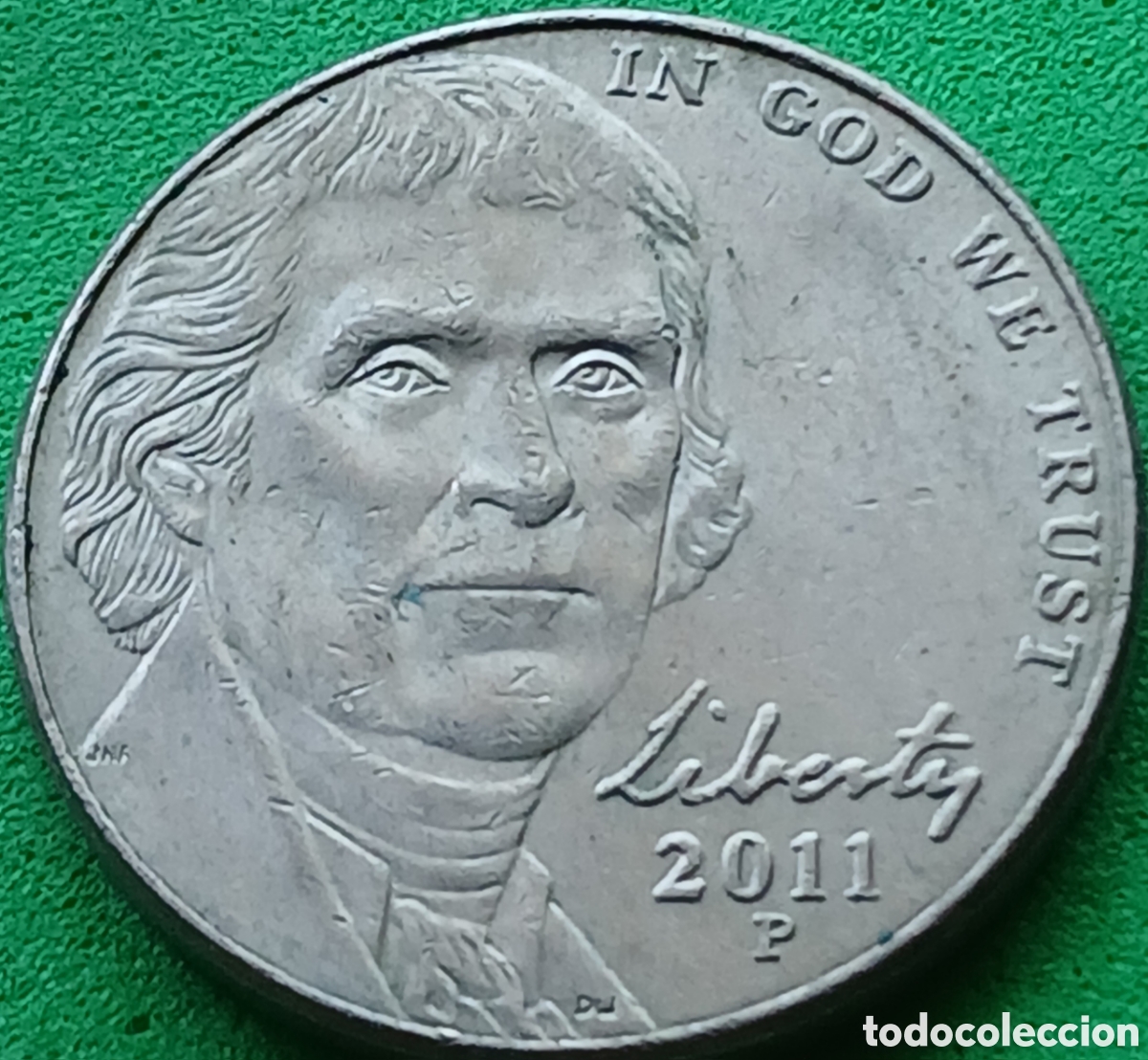 Monedas antiguas de Am&eacute;rica: USA five cents 2011 P km#381