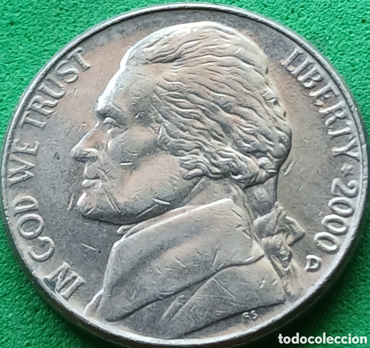 Monedas antiguas de Am&eacute;rica: USA five cents 2000 D km#A192