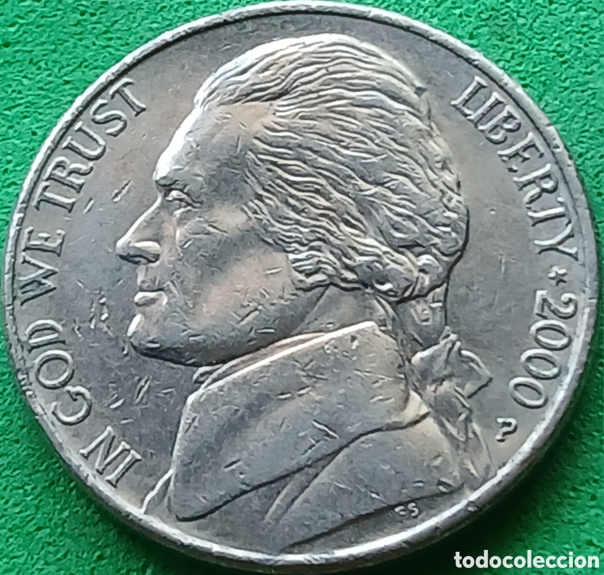 Monedas antiguas de Am&eacute;rica: USA five cents 2000 P km#A192
