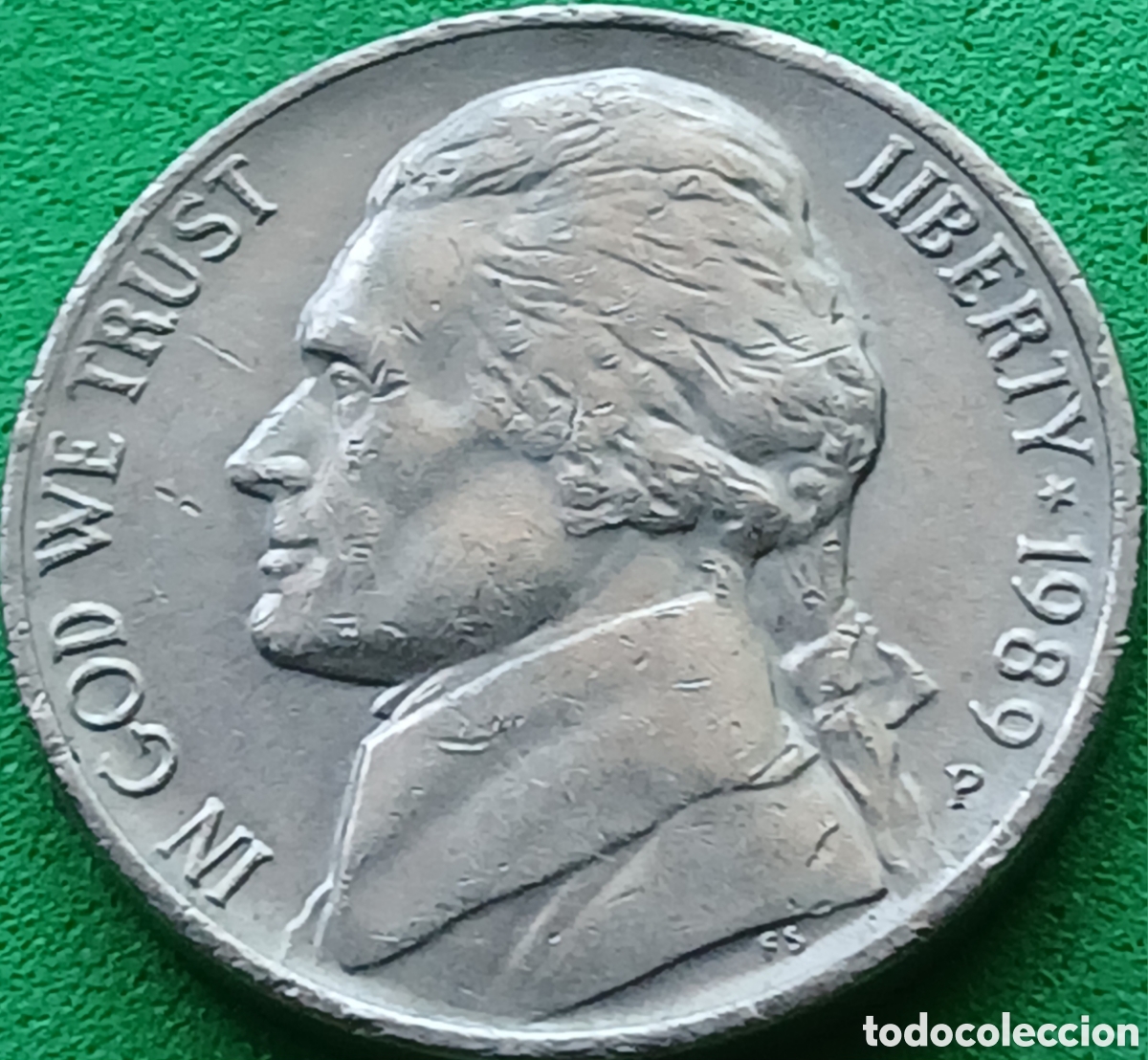 Monedas antiguas de Am&eacute;rica: USA five cents 1989 P km#A192