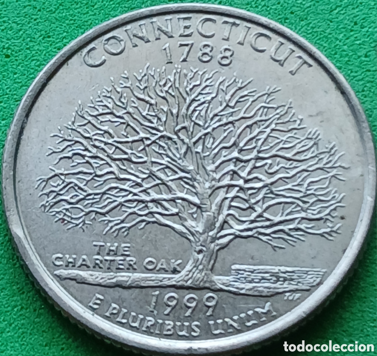 Monedas antiguas de Am&eacute;rica: USA quarter dollar 1999 P km#297 Connecticut