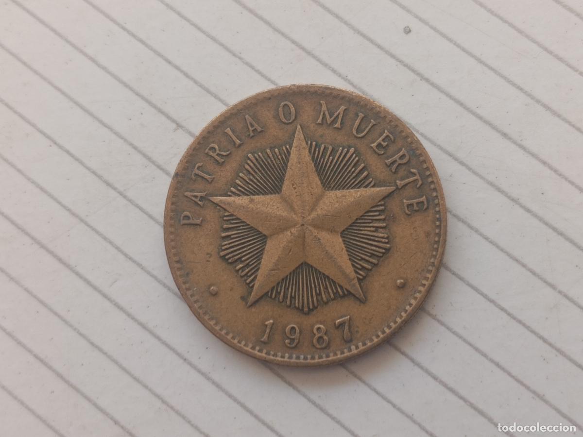 Monedas antiguas de Am&eacute;rica: 1 peso 1987 Rep&uacute;blica de Cuba