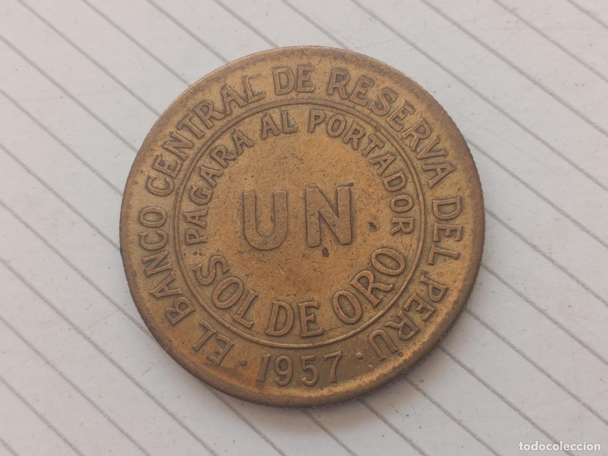 Monedas antiguas de Am&eacute;rica: PER&Uacute;, UN SOL DE ORO, 1957 - Foto 1
