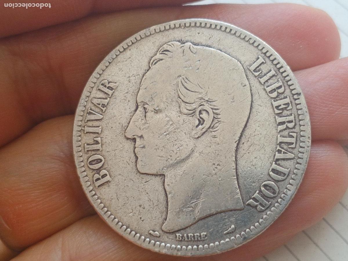 Monedas antiguas de Am&eacute;rica: Venezuela. Bol&iacute;var fuerte de plata de 1912