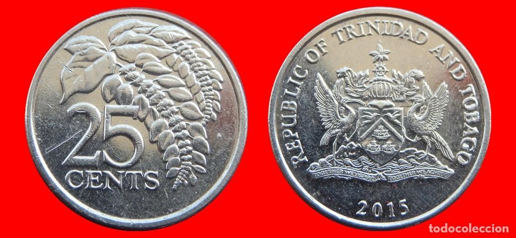 Monedas antiguas de Am&eacute;rica: 25 CENTAVOS 2015 TRINIDAD Y TOBAGO-150210