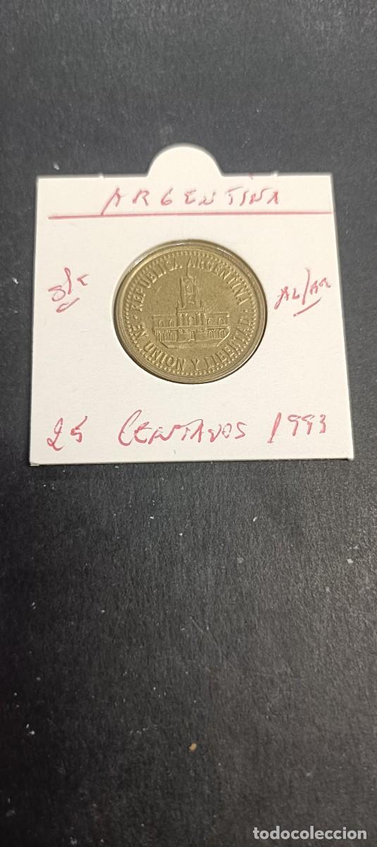 Monedas antiguas de Am&eacute;rica: ARGENTINA 25 CENTAVOS 1993 S/C KM=110.2 (ALUMINIO-BRONCE)