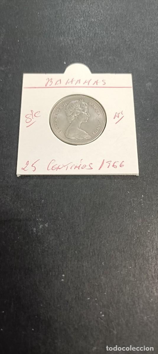 Monedas antiguas de Am&eacute;rica: BAHAMAS 25 CENTIMOS 1966 S/C KM=6 (NIQUEL)