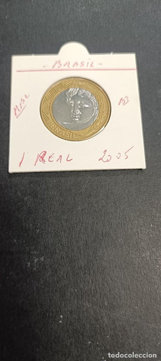 Monedas antiguas de Am&eacute;rica: BRASIL 1 REAL 2005 MBC KM=652a (BIMETALICA)