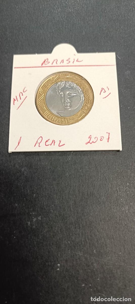 Monedas antiguas de Am&eacute;rica: BRASIL 1 REAL 2007 MBC KM=652a (BIMETALICA)