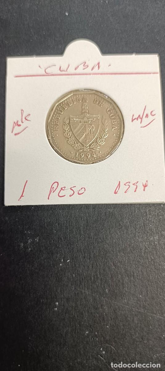 Monedas antiguas de Am&eacute;rica: CUBA 1 PESO 1994 BC KM=341 (LAT&Oacute;N-ACERO)