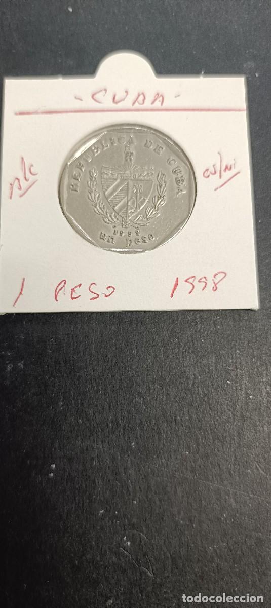 Monedas antiguas de Am&eacute;rica: CUBA 1 PESO 1998 BC KM=579.2 (NIQUEL-ACERO)GUAM&Aacute;
