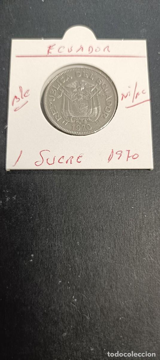 Monedas antiguas de Am&eacute;rica: ECUADOR 1 SUCRE 1970 BC KM=78b (NIQUEL-ACERO)