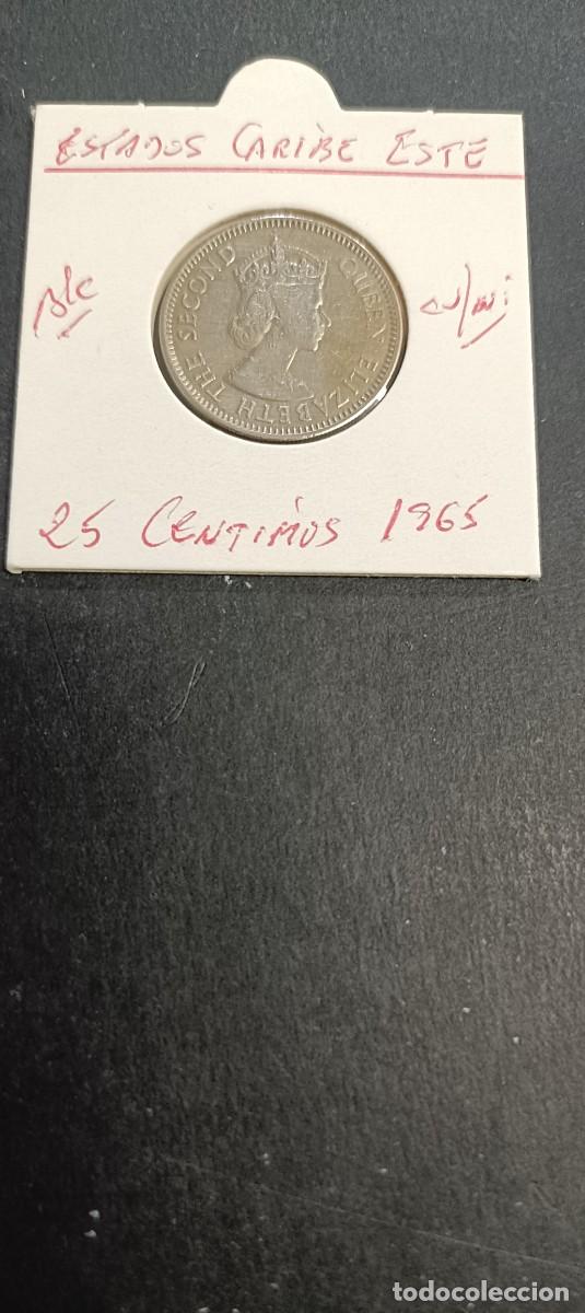Monedas antiguas de Am&eacute;rica: ESTADOS CARIBE DEL ESTE 25 CENTIMOS 1965 BC KM=6 (CUPRONIQUEL)