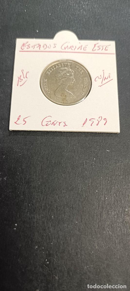 Monedas antiguas de Am&eacute;rica: ESTADOS CARIBE DEL ESTE 25 CENTIMOS 1989 BC KM=14 (CUPRONIQUEL)