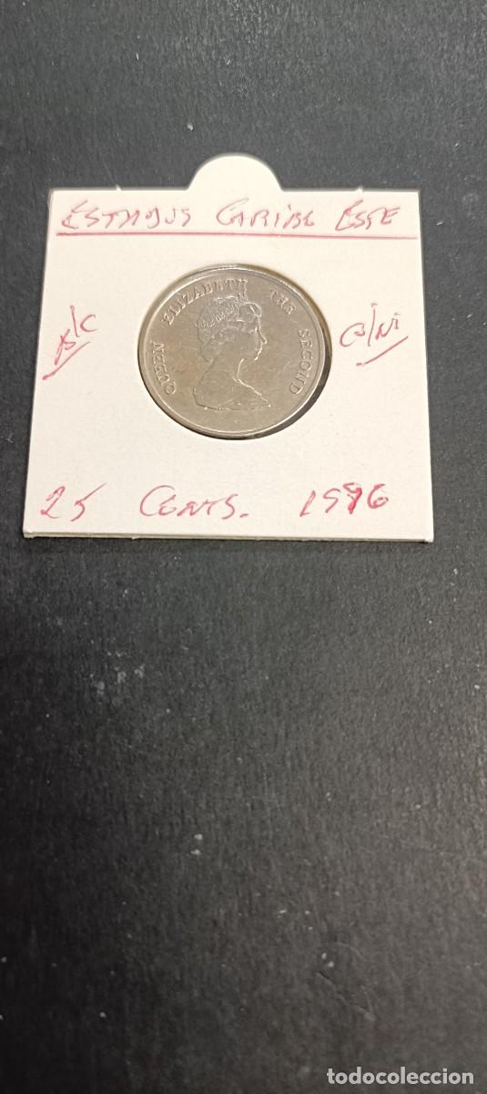 Monedas antiguas de Am&eacute;rica: ESTADOS CARIBE DEL ESTE 25 CENTIMOS 1996 BC KM=14 (CUPRONIQUEL)