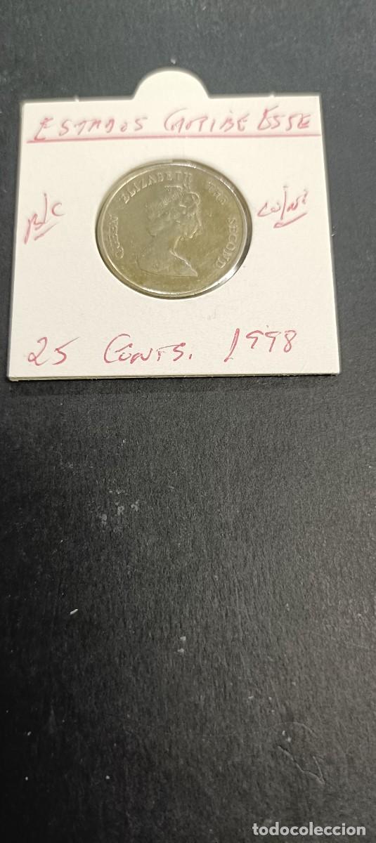 Monedas antiguas de Am&eacute;rica: ESTADOS CARIBE DEL ESTE 25 CENTIMOS 1998 BC KM=14 (CUPRONIQUEL)