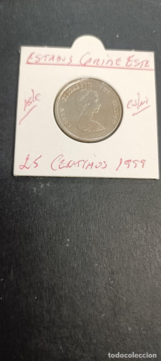 Monedas antiguas de Am&eacute;rica: ESTADOS CARIBE DEL ESTE 25 CENTIMOS 1999 BC KM=14 (CUPRONIQUEL)