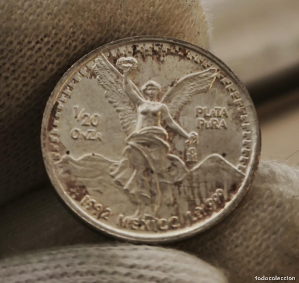 Monedas antiguas de Am&eacute;rica: M&eacute;xico 1/20 Onza &rdquo;Libertad&rdquo; 1992 Km 542 Plata Pura