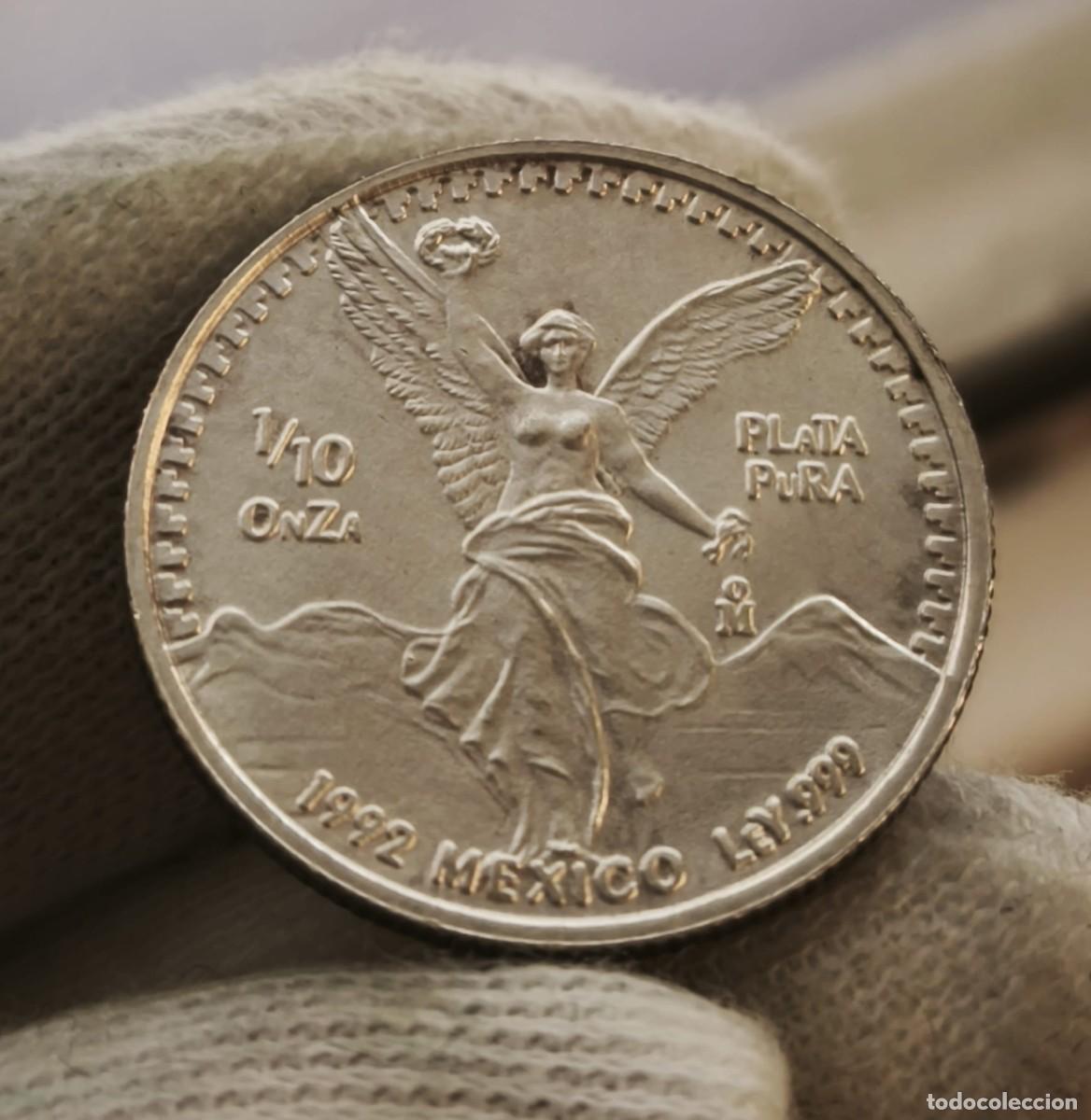 Monedas antiguas de Am&eacute;rica: M&eacute;xico 1/20 Onza &rdquo;Libertad&rdquo; 1992 Km 542 Plata Pura