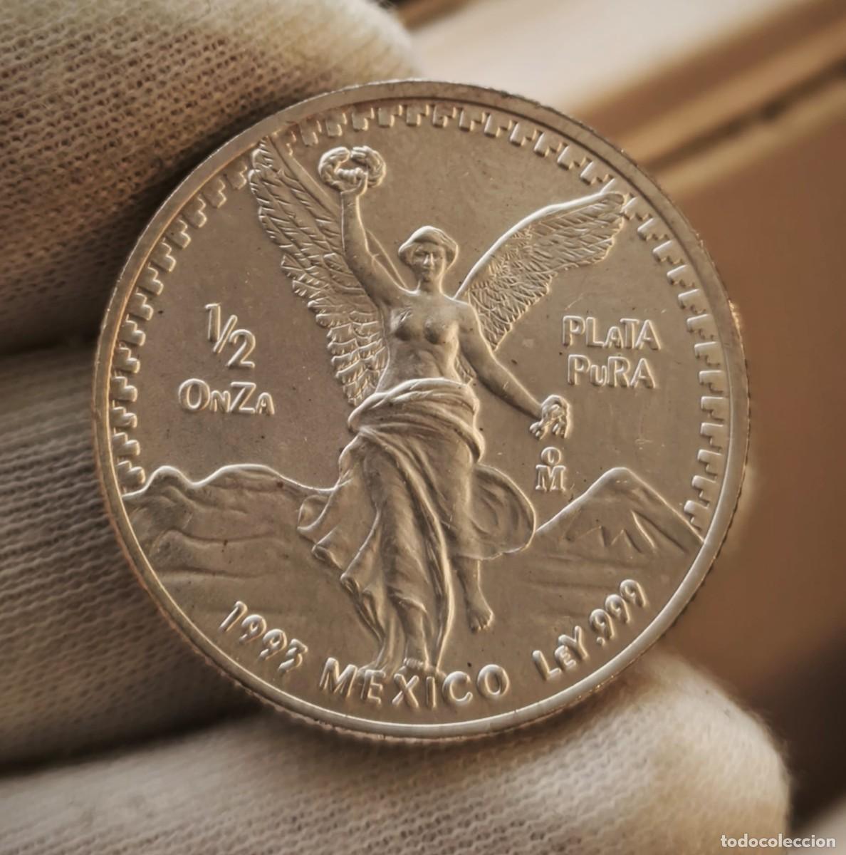 Monedas antiguas de Am&eacute;rica: M&eacute;xico 1/2 Onza &rdquo;Libertad&rdquo; 1993 Km 545 Plata Pura