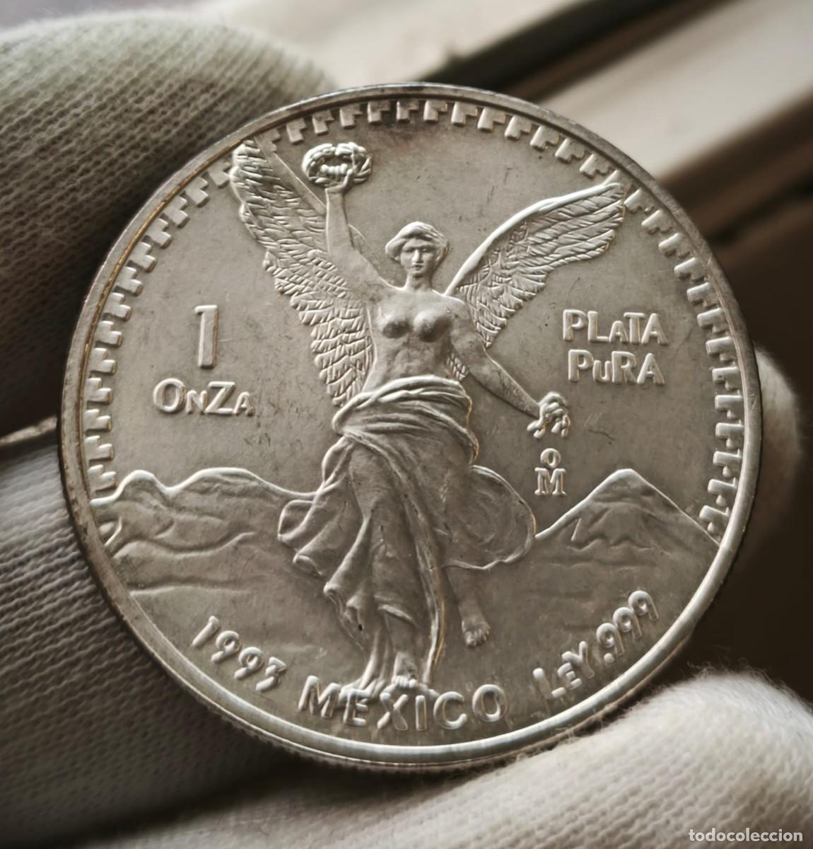Monedas antiguas de Am&eacute;rica: M&eacute;xico 1 Onza &rdquo;Libertad&rdquo; 1993 Km 494.4 Plata Pura