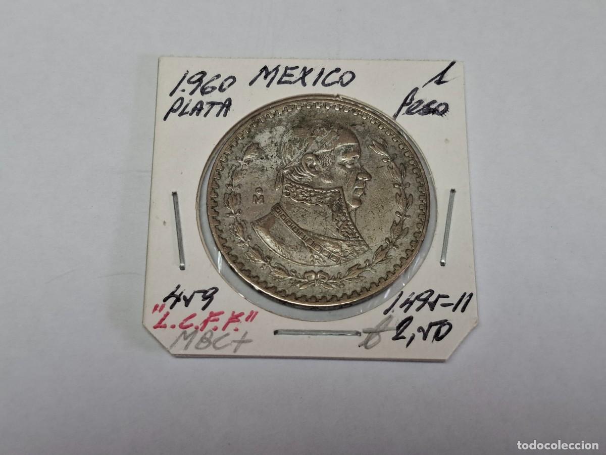 Monedas antiguas de Am&eacute;rica: 1 PESO de Plata de 1960 KM 459 MEXICO en MBC+