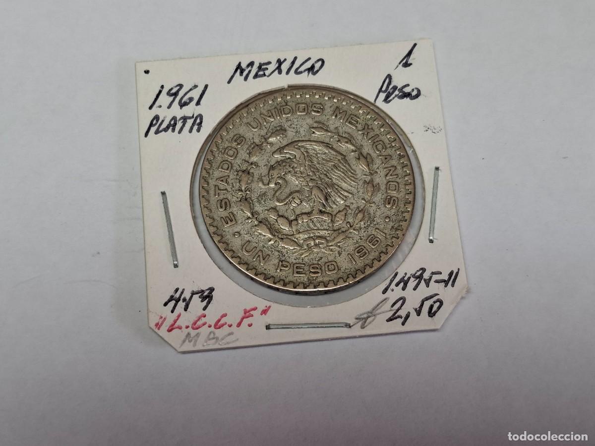 Monedas antiguas de Am&eacute;rica: 1 PESO de Plata de 1961 KM 459 MEXICO en MBC