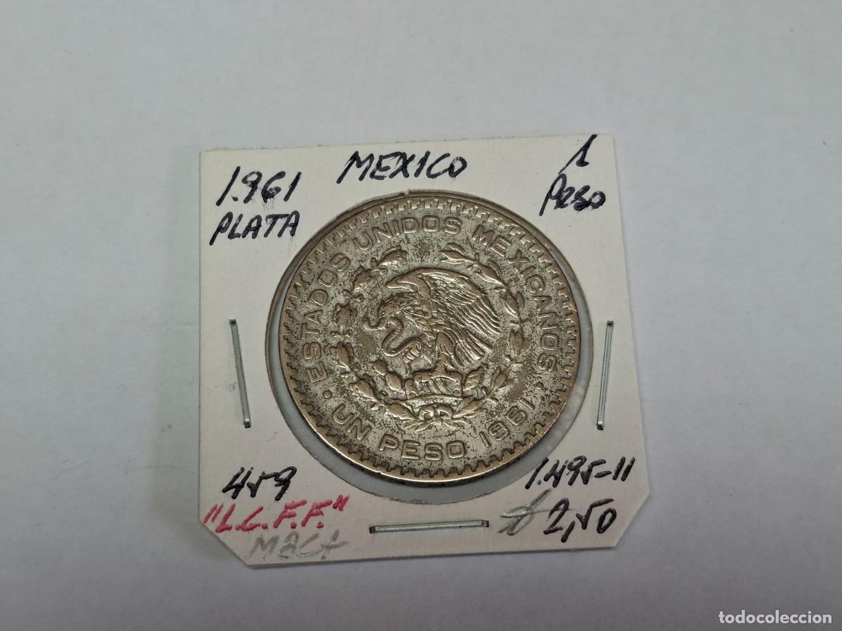 Monedas antiguas de Am&eacute;rica: 1 PESO de Plata de 1961 KM 459 MEXICO en MBC+